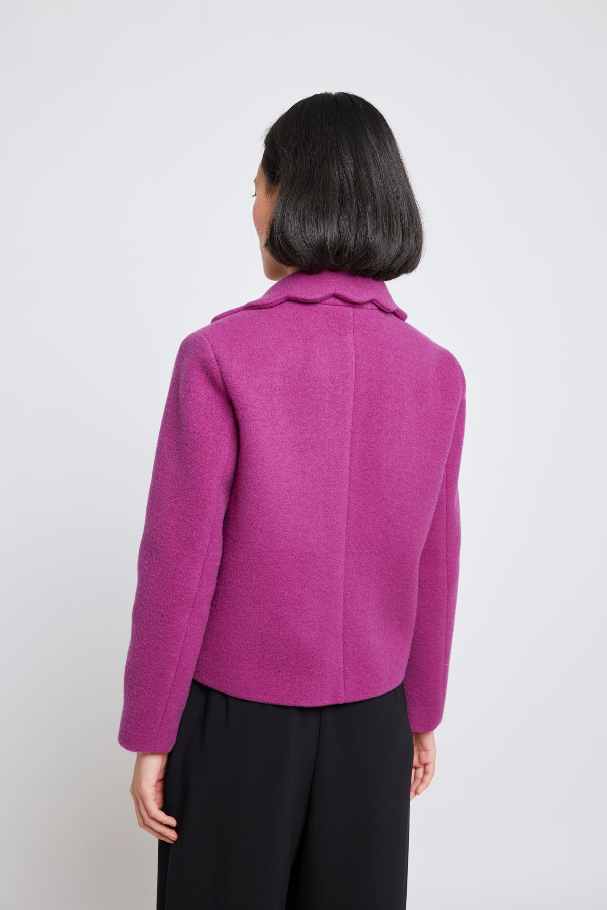 Purple flag scalloped blazer