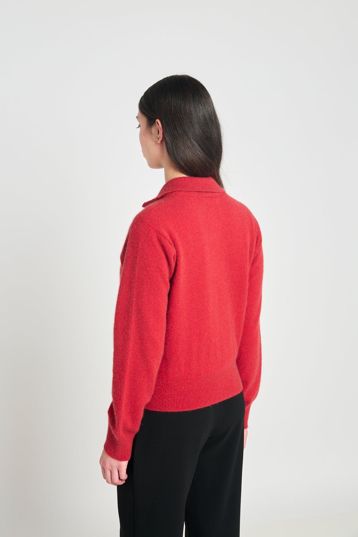 Eliza long-sleeved polo - Red