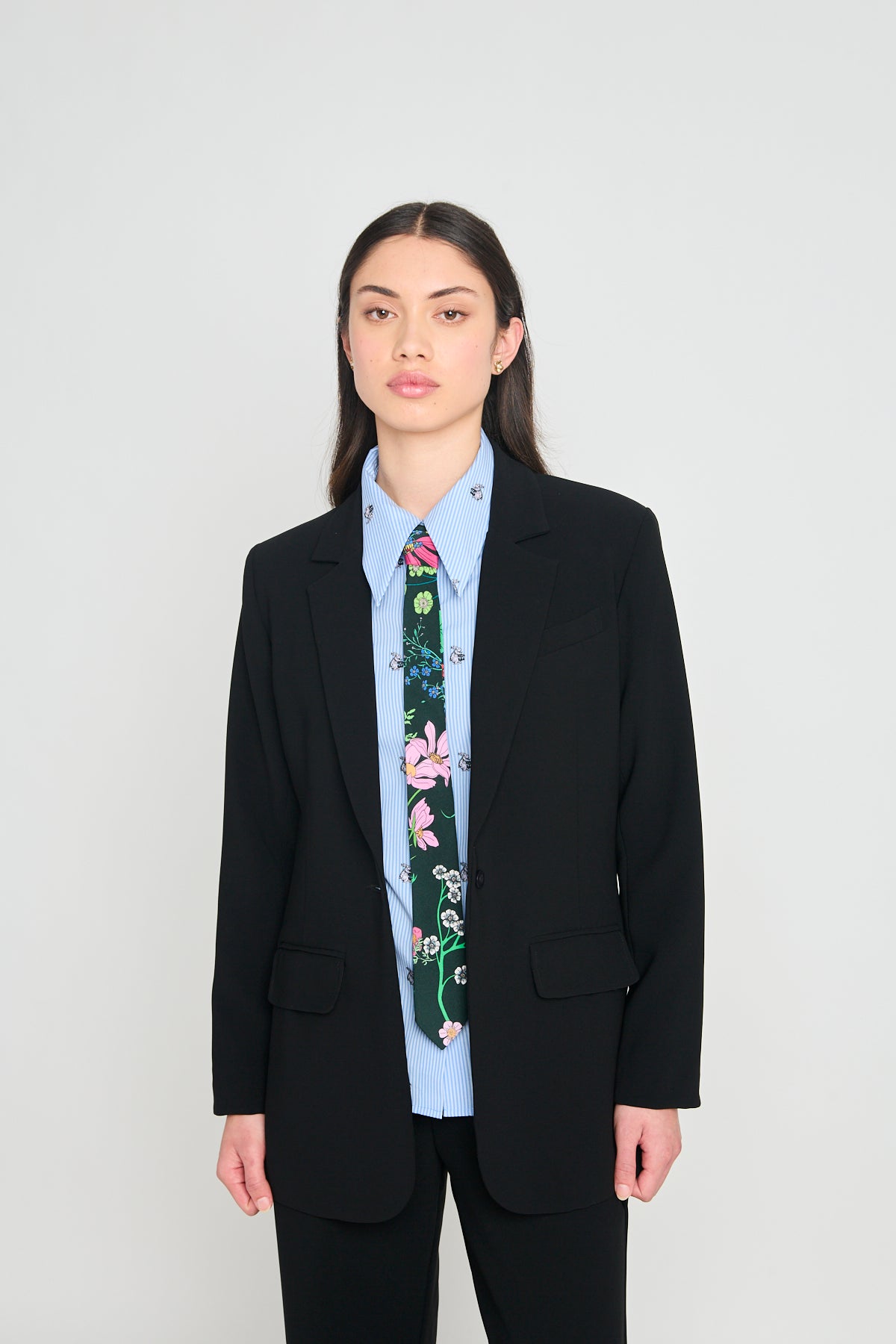 Doom and bloom silk tie - Green