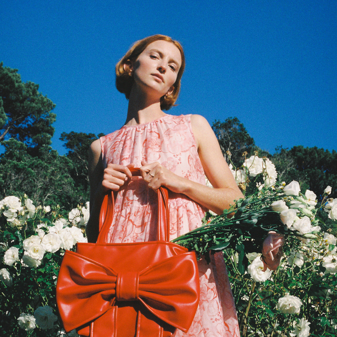 Caitlin Snell + twenty-seven names | Market Bow Bag - Red