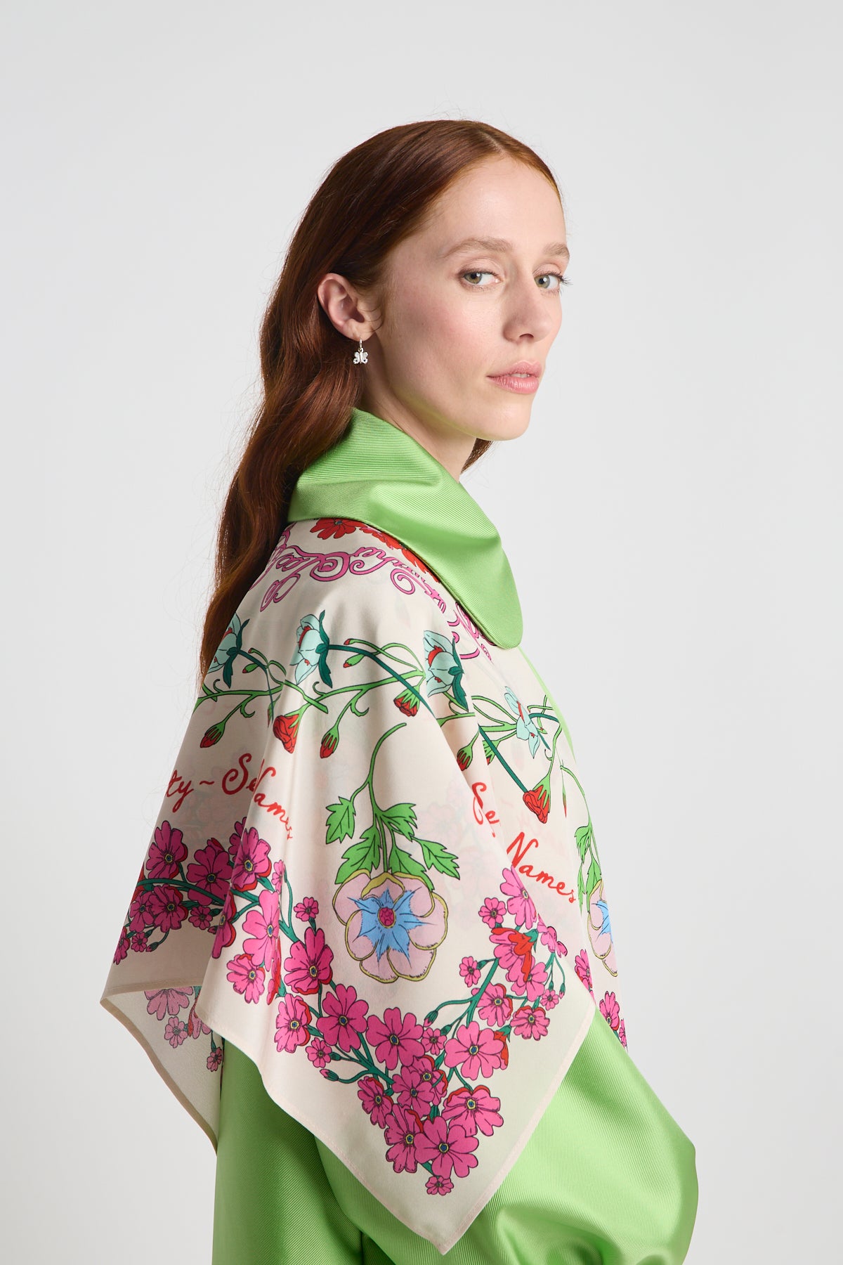 Look no further Cream floral scarf - Large