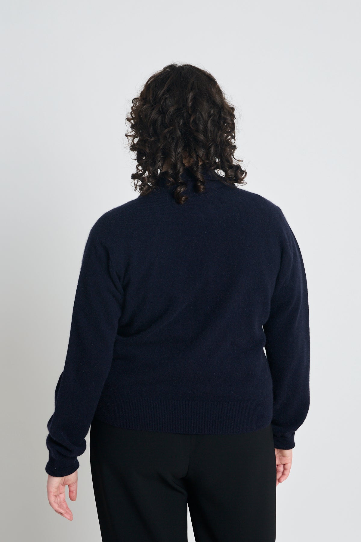 Eliza long-sleeved polo - Navy